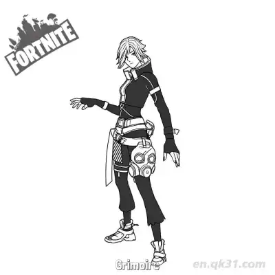 Free printable Grimoire 01 Coloring Page - Free PDF Printable Fortnite Coloring Sheets coloring page